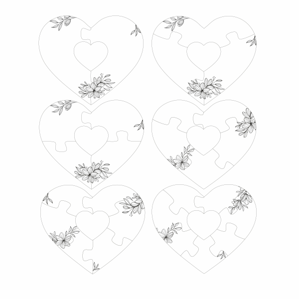 Serce Puzzle dla Babci